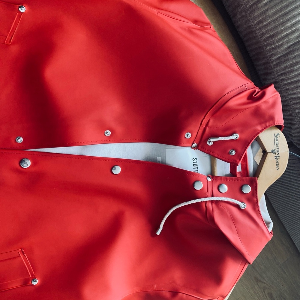 Stutterheim Red Raincoat - Picture 4 of 7